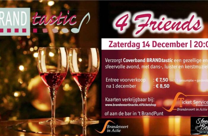 BRANDtastic speelt “For Friends” in ’t BrandPunt