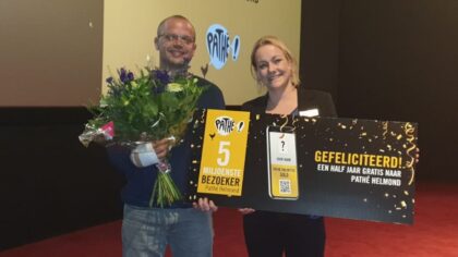Feestelijke ontvangst 5 miljoenste bezoeker van Pathé Helmond