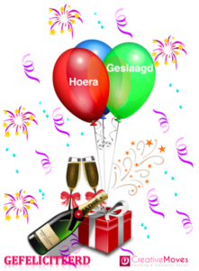 Hoera geslaagd Creative Moves