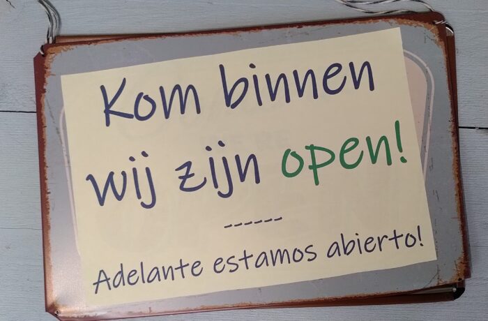Kom binnen wij zijn open