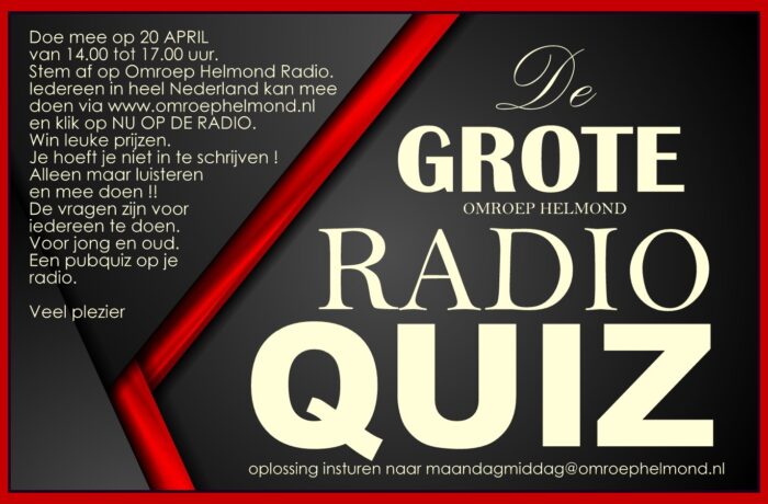 De grote radio quiz bij Omroep Helmond