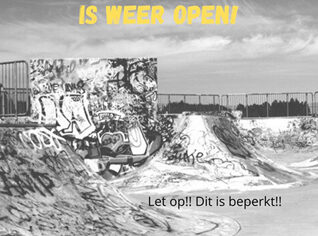 Het skatepark bij het Tienerhuis is  weer open