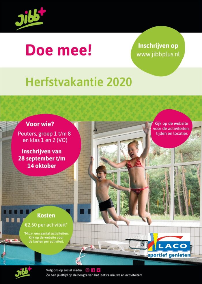 Jibb+ herfstvakantie activiteiten in Helmond!