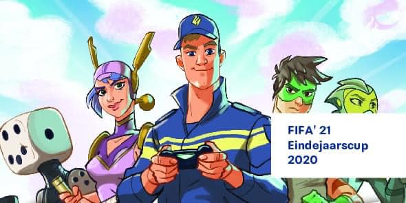 Gamen tegen de politie tijdens de eindejaarscup