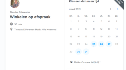 Winkelen op afspraak