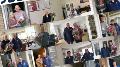 SV De Braak huldigt jubilarissen thuis aan de deur