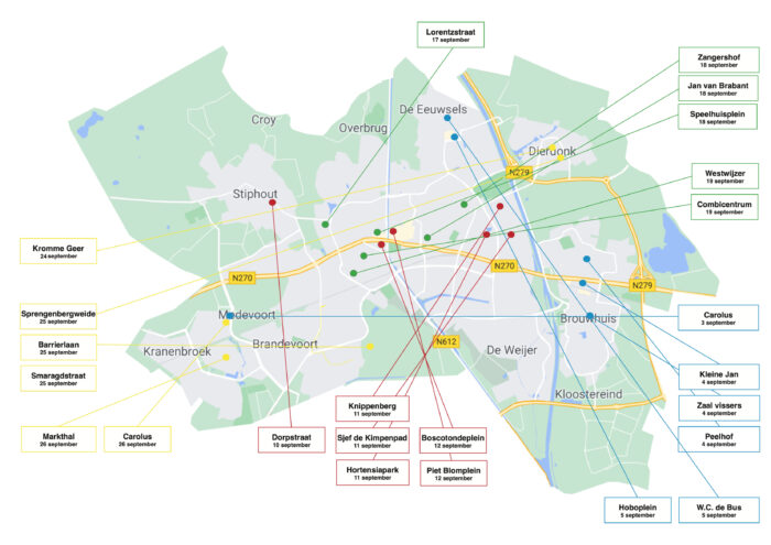 Waskracht Helmond speelt op 23 locaties in de stad
