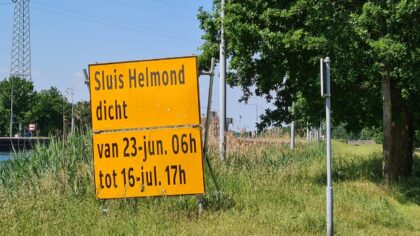 Sluis Helmond opnieuw gesloten voor onderhoud