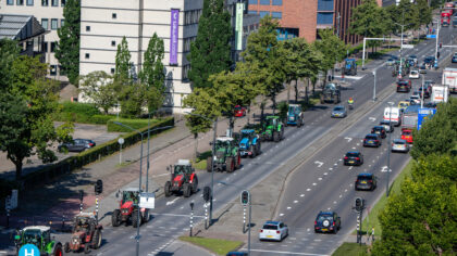 Boerenprotest trekt door Helmond richting Den Bosch