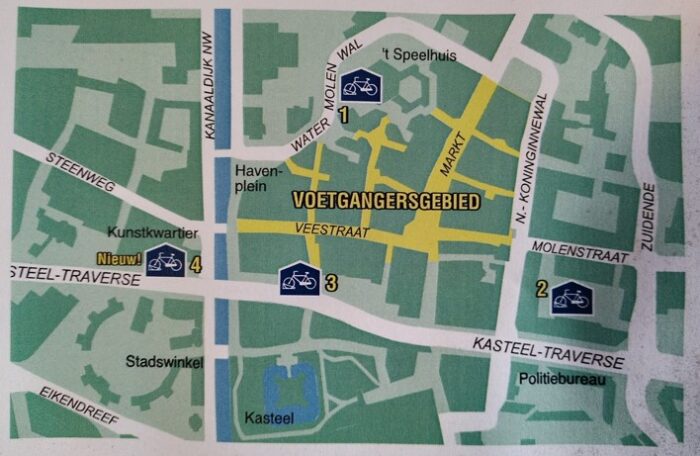Fietsen in de fietsenstalling