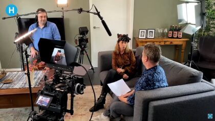 Blikje achter de schermen bij opnamen Bloedwijn en Gele Rozen