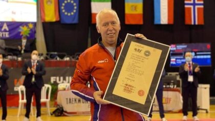 Willy van de Mortel hoogste graduatie in Taekwon-Do