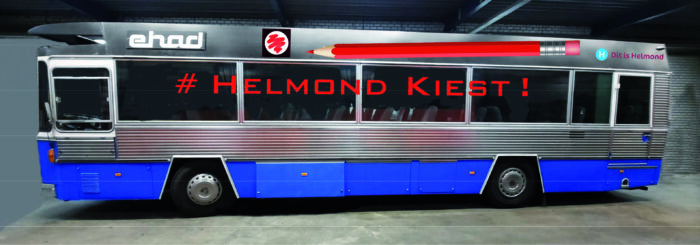 ‘Stembus’ zorgt voor vermaak bij stembureaus in Helmond