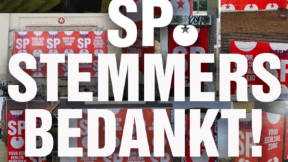 SP stemmers bedankt!