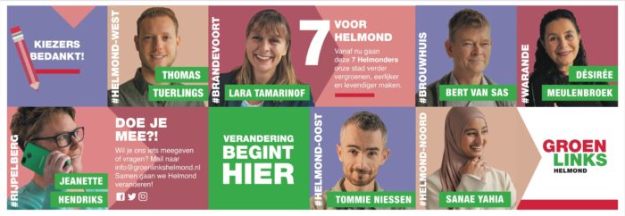 GroenLinks Helmond gaat verder met 7 raadsleden