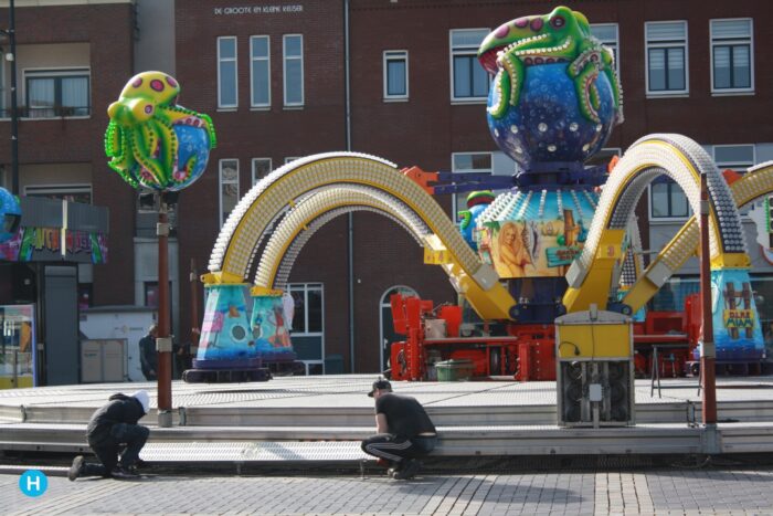 Opbouw Helmondse voorjaarskermis in volle gang