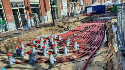 Waterdouche op de Markt