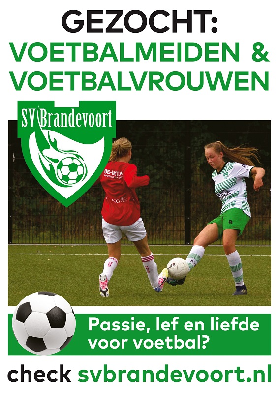 Gezocht voetbalmeiden en voetbalvrouwen