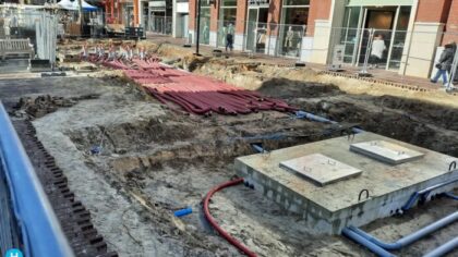 Sproeiers waterspeeltoestel op de Markt gaan maandag aan
