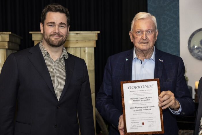 Vrijwilligerspenning voor de heer Vermeulen