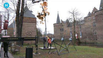 Kunstwerk verrijst tijdelijk bij Kasteel Helmond