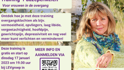 Training “Pauzeperikelen” Voor vrouwen in de overgang