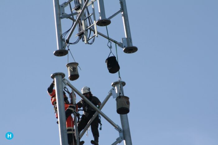 Trapezewerk op Deltaweg voor communicatiemast