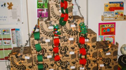 Kerstpakketten voor leerlingen op de Rank