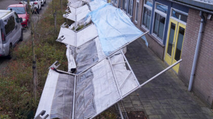 Stellage Baroniehof sneuvelt door storm