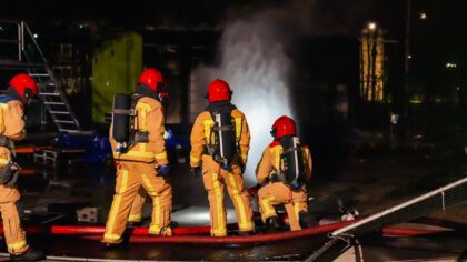 Containerbrand laait op bij Automotive Campus