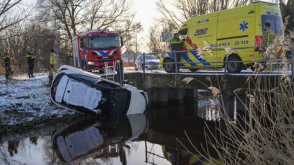 Automobiliste komt goed weg bij slippartij in Helmond