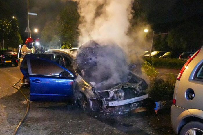Geparkeerde auto volledig uitgebrand in Rijpelberg
