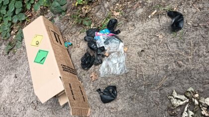 Vergeten Berkendonk ‘zwemt’ in gebruikte tissues en lachgasballonnen