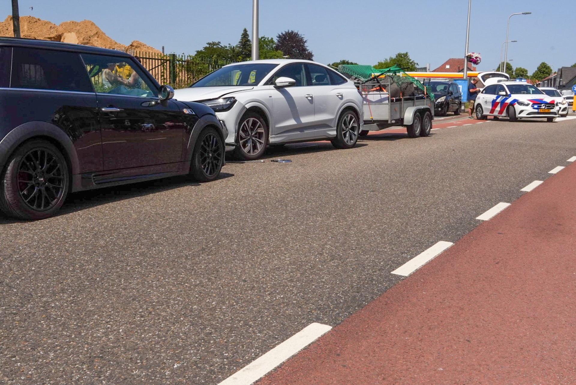 Frontale botsing op Mierloseweg