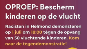 Tegendemonstratie vóór de bouw van een opvanglocatie voor AMA’s