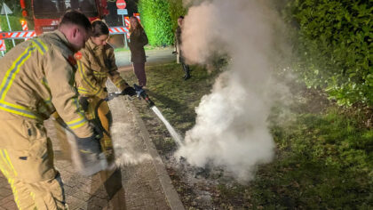 Schoorsteenbrand bij woning aan Korte Tivoli in Helmond