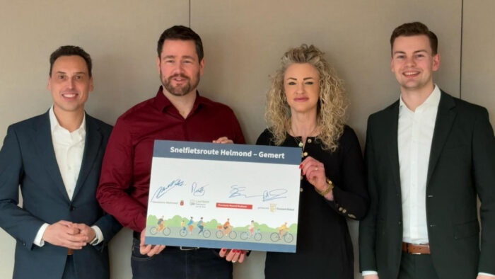 Helmond ondertekent akkoord voor snelfietsroute naar Gemert