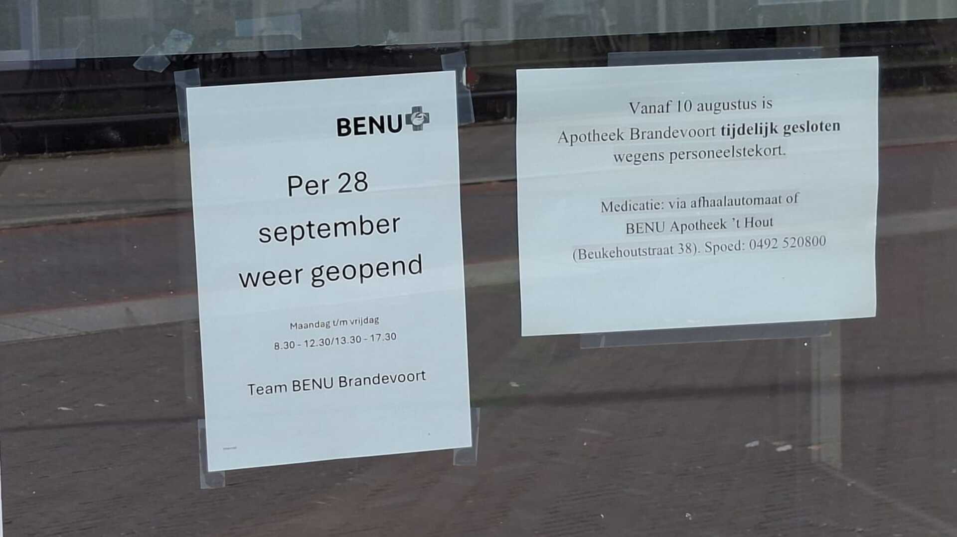 Apotheek Brandevoort heropent bijna vier maanden eerder dan gepland