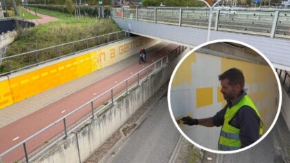 [VIDEO] Kleurrijke muurschildering in Mahatma Gandhi-tunnel bijna klaar