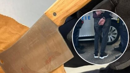 Dronken man met groot kapmes wordt aangehouden in Helmond