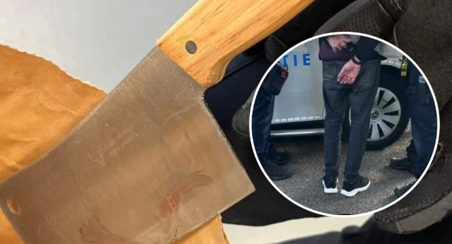 Dronken man met groot kapmes wordt aangehouden in Helmond